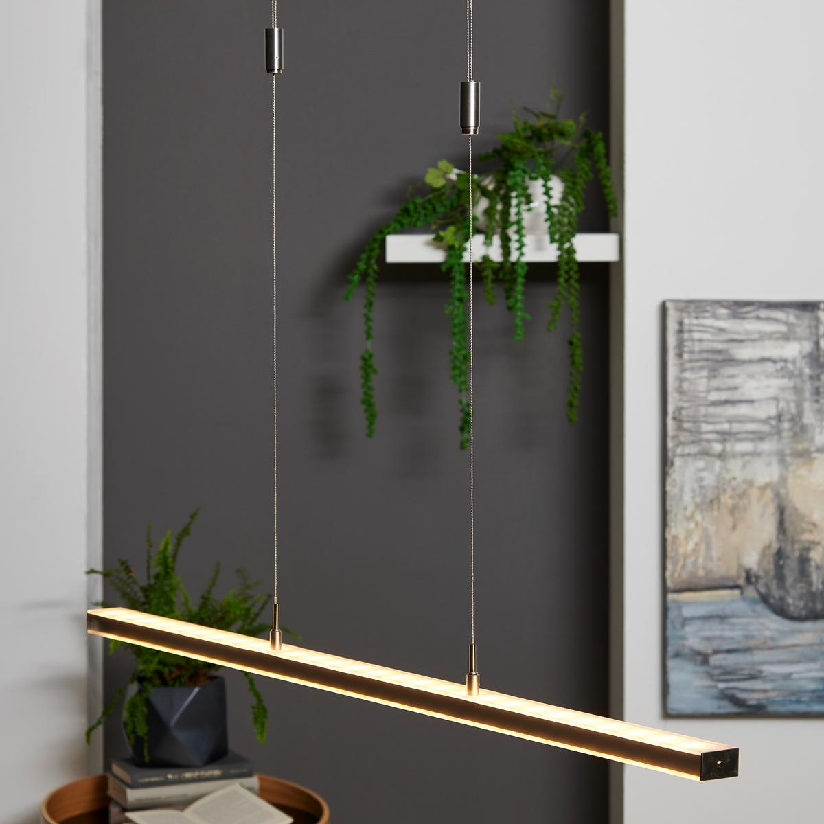 LAMPA WISZĄCA LED 60059 VITAN - kolor niklowy, Lifestyle, metal/szkło (115/7/90-150cm) - Fischer & Honsel