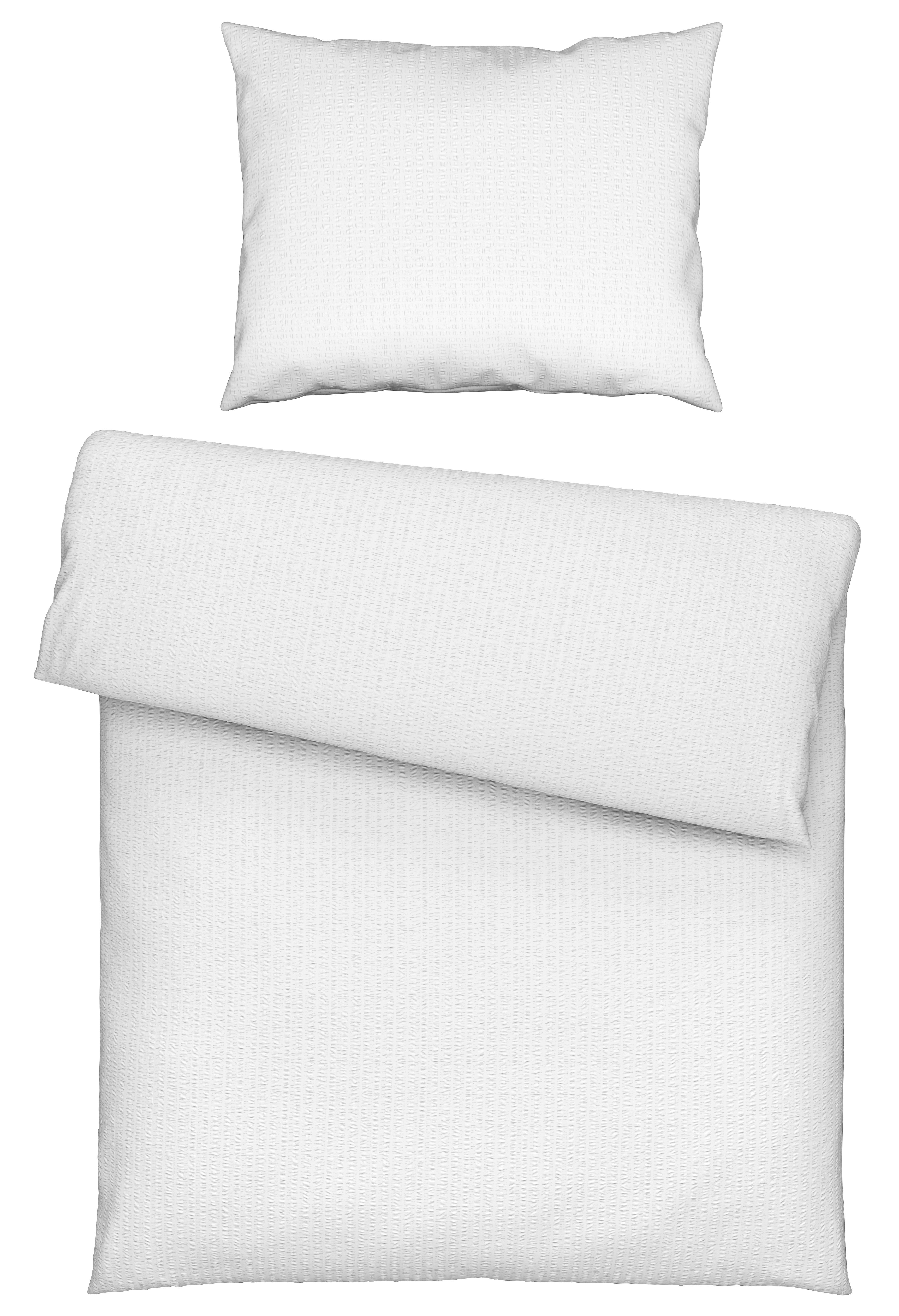 Bettwäsche Gisi in Weiß ca. 140x200cm - Weiß, KONVENTIONELL, Textil (140/200cm) - Modern Living