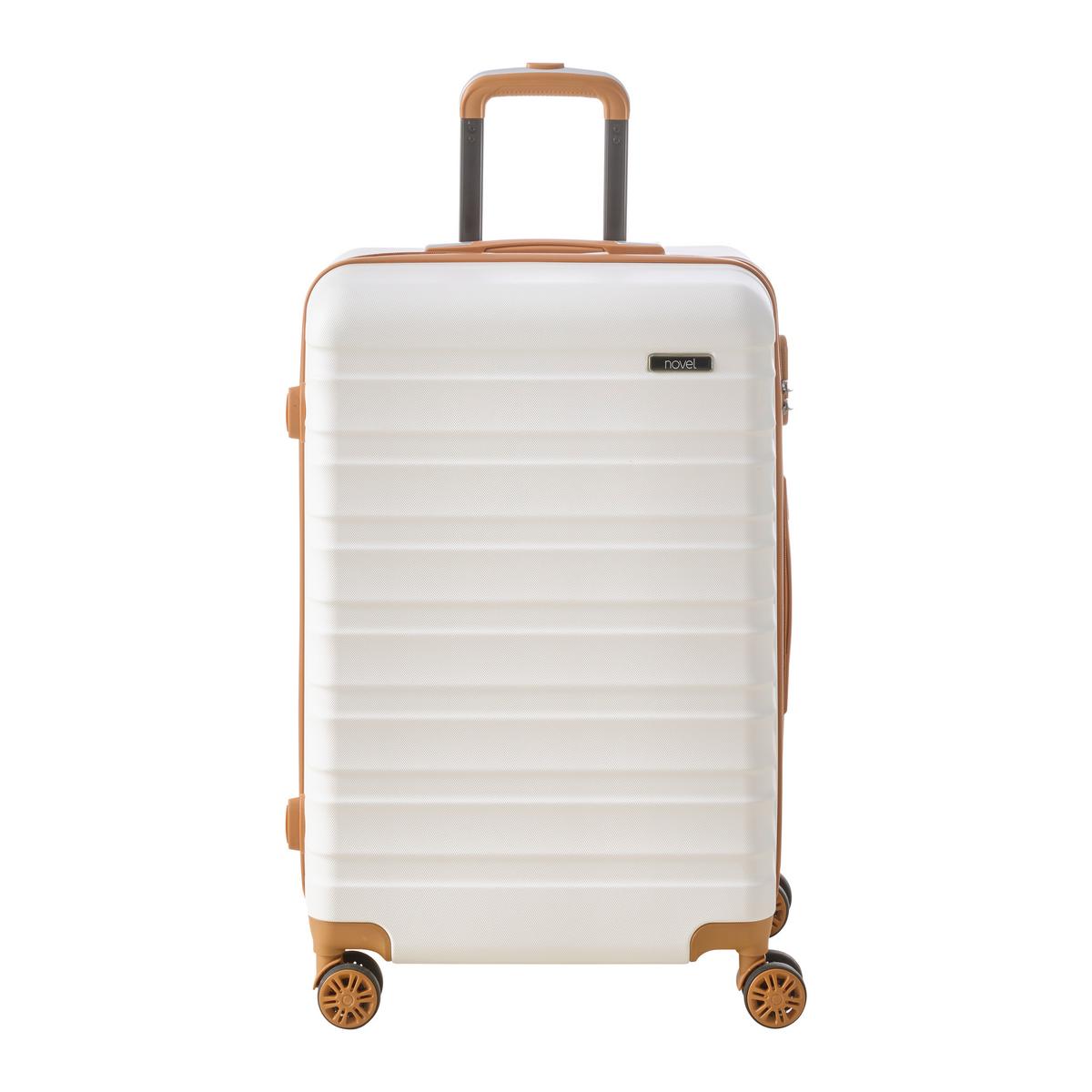Reisekofferset Florenz Braun/Weiß, 3-teilig - Braun/Weiß, KONVENTIONELL, Kunststoff/Textil - Mömax
