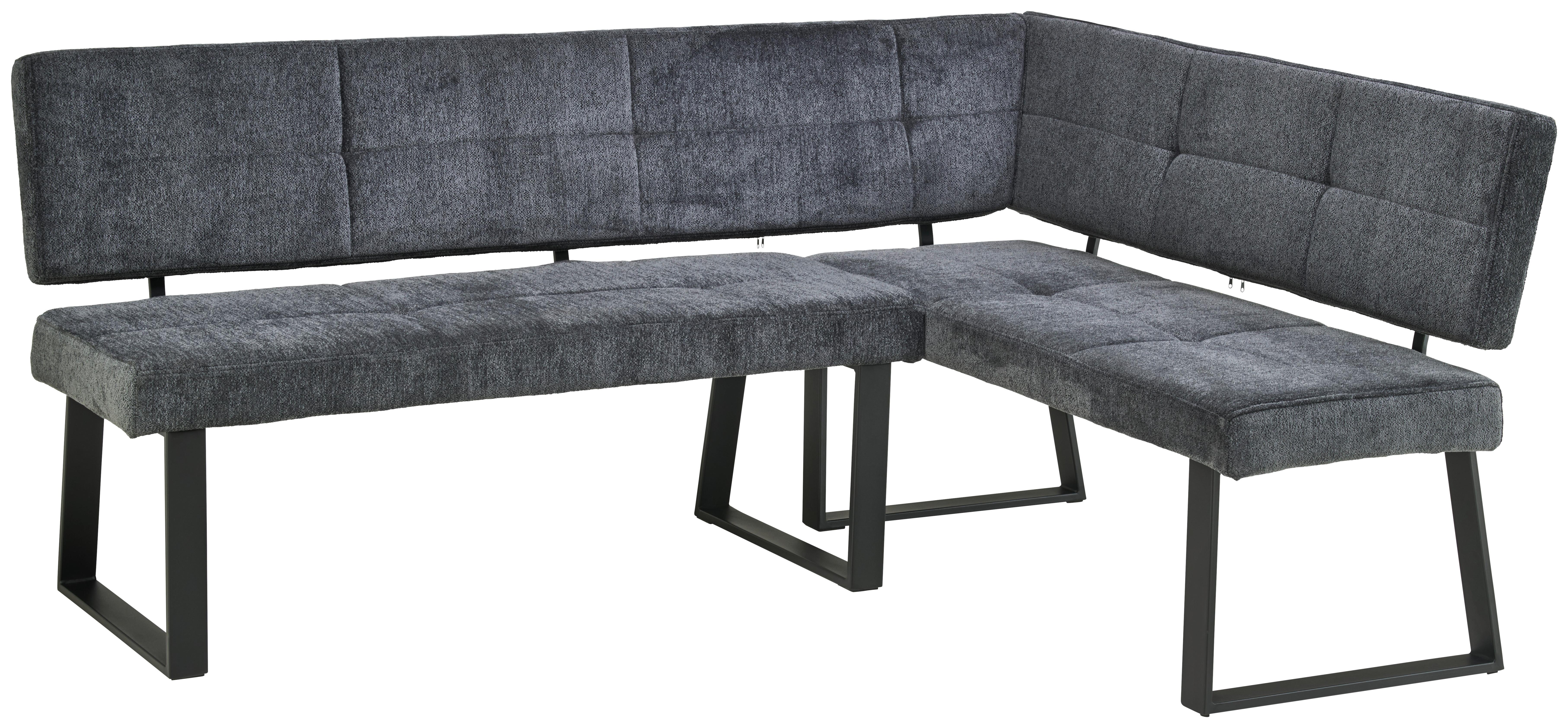 ŁAWKA NAROŻNA MAGNUS - ciemnoszary/czarny, Lifestyle, metal/tkanina (193/141cm) - MID.YOU