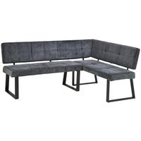 ŁAWKA NAROŻNA MAGNUS - ciemnoszary/czarny, Lifestyle, metal/tkanina (193/141cm) - MID.YOU