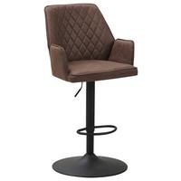 Barski Stol Donny, Rjavosiva - rjavosiva/črna, Konvencionalno, kovina/tekstil (42/114/52cm) - MID.YOU