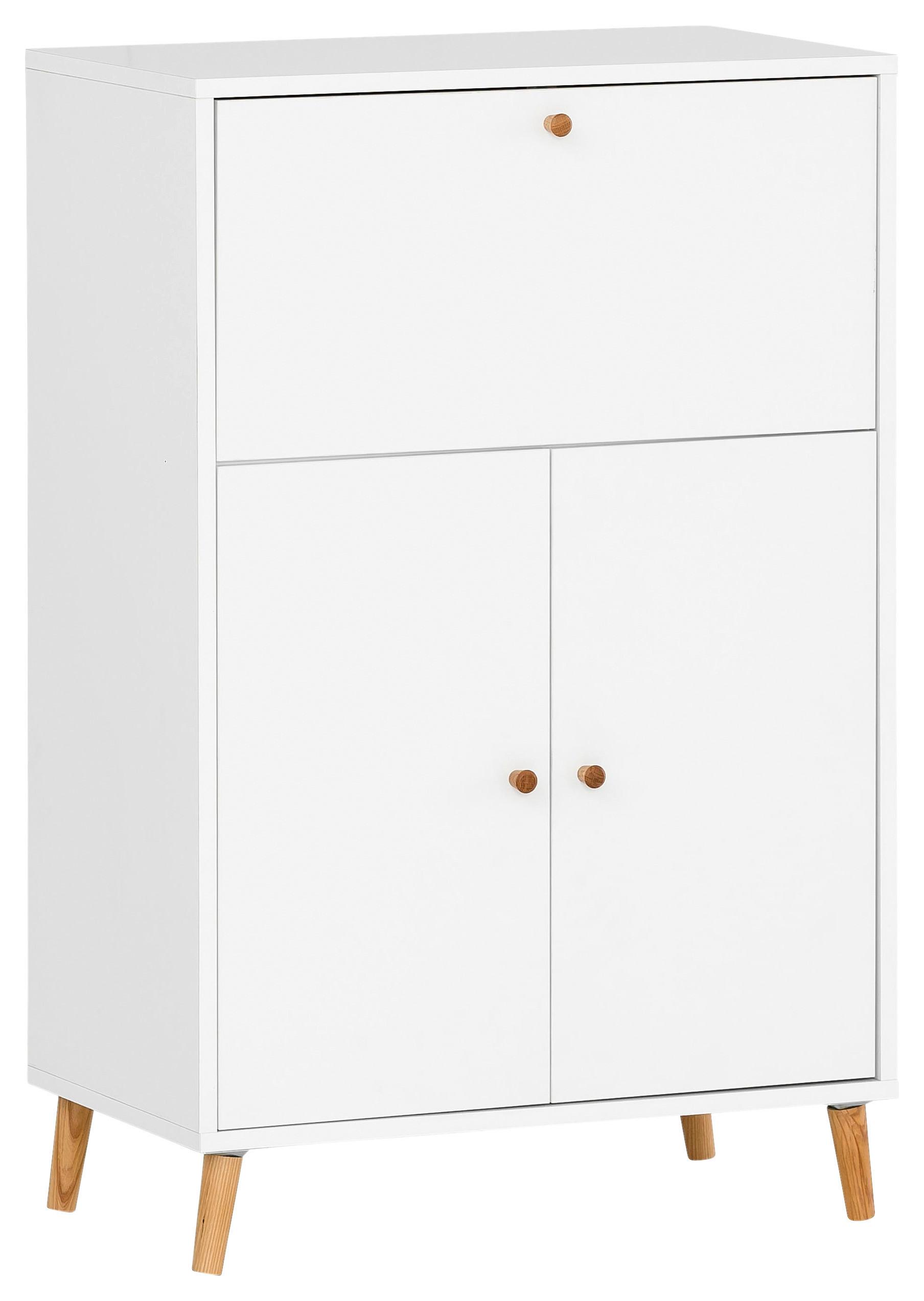 Sekretär Serie 500 Weiß ca. 65,2x101,7x39cm - Weiß, MODERN, Holz/Holzwerkstoff (65,2/101,7/39cm) - MID.YOU