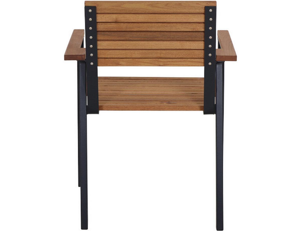 Gartensessel-Set Bozen 4-tlg. Echtholz/Schwarz - Naturfarben, Basics, Holz/Metall (60/83/58,5cm) - Siena Garden