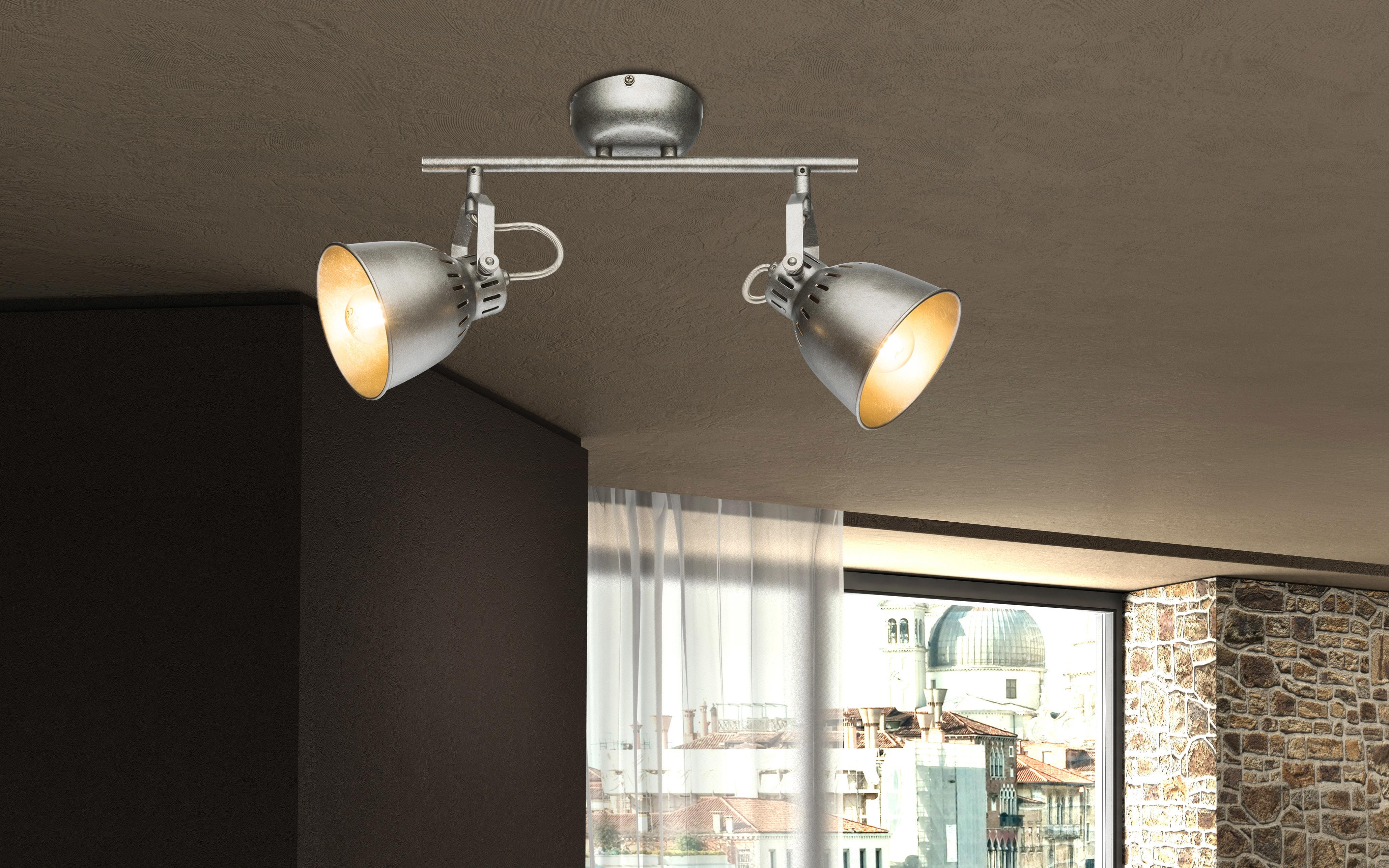 Strahler Hernan max. 40 Watt - Silberfarben, Basics, Metall (33/11,5/21,2cm) - Globo