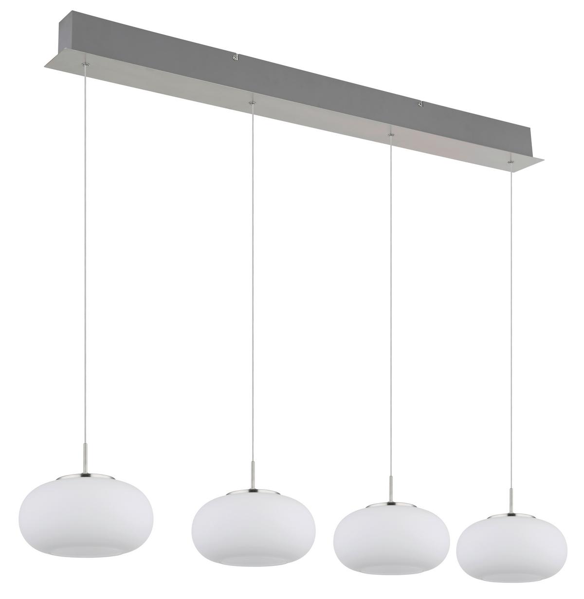 LED-HÄNGELEUCHTE 15744-4HN - Transparent/Opal, Design, Glas/Metall (110/20/150cm) - Globo