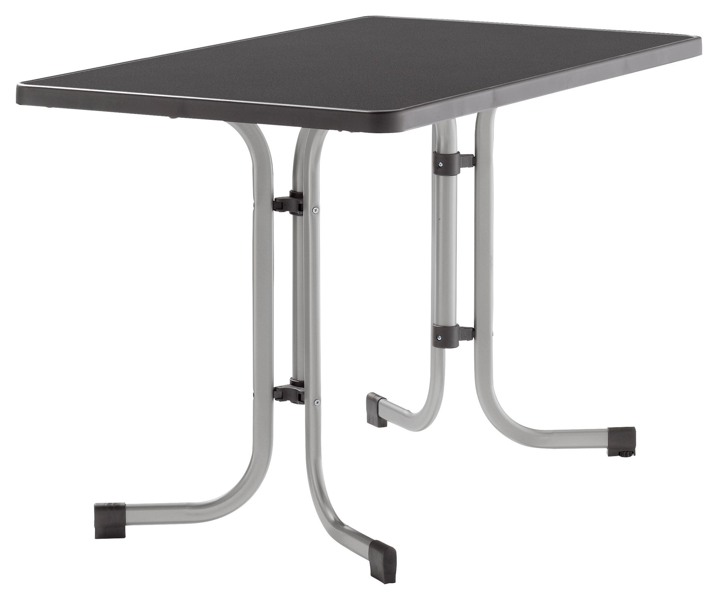 Gartentisch ca.115x70x72cm Graphitfarben - Graphitfarben, MODERN, Holzwerkstoff/Metall (115/70/72cm) - Sieger