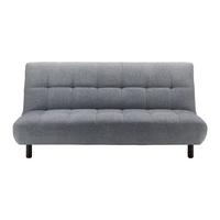 Schlafsofa Camilla Hellgrau Webstoff - Dunkelbraun/Hellgrau, MODERN, Holz/Textil (186/90/106cm) - Bessagi Home