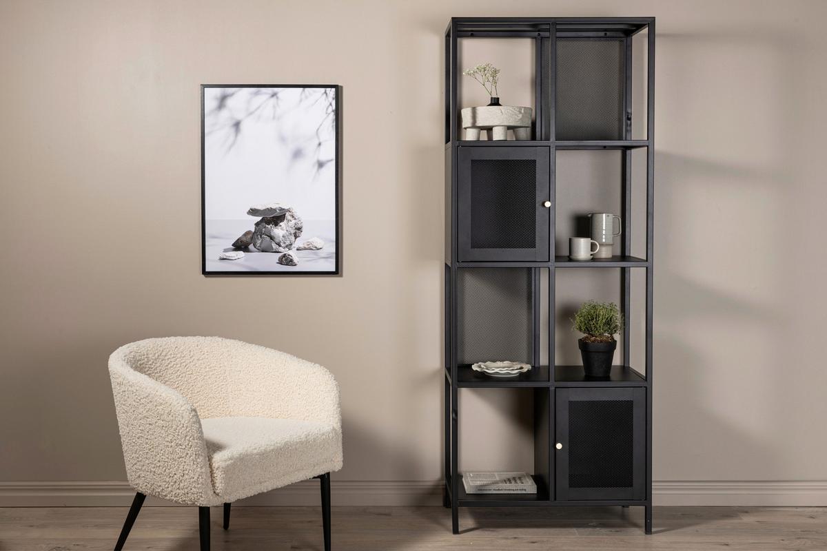 REGAL NETT - Schwarz, Design, Metall (70/180/35cm) - Livetastic