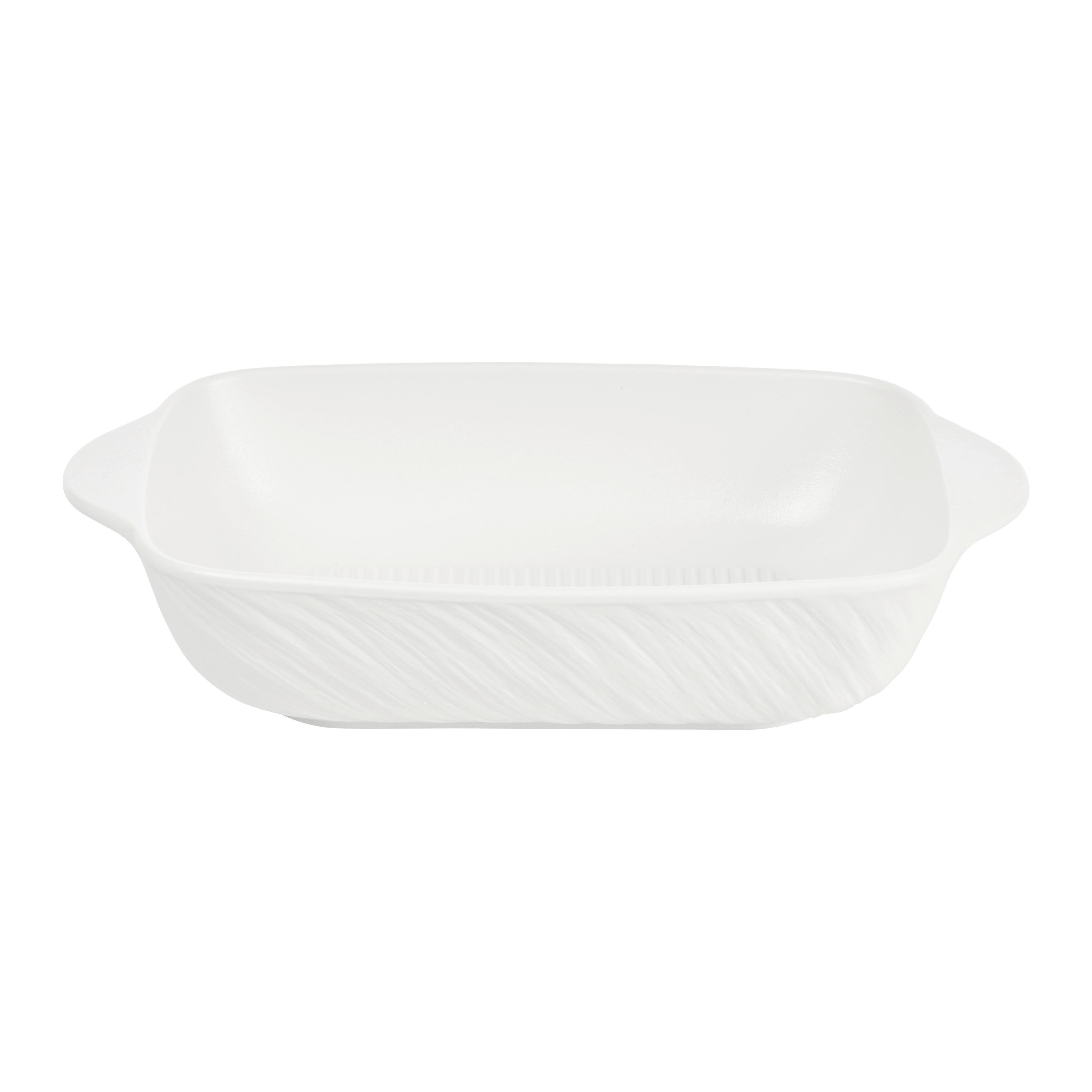 Auflaufform Ruki - L Weiss - Weiss, Konventionell, Keramik (27.3/19.5/7cm) - Mömax