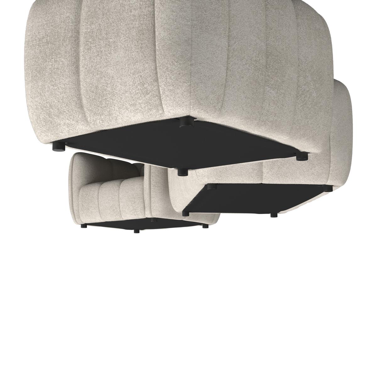 Sjedeća Garnitura Sandra - bež/crna, Moderno, drvo/tekstil - Bessagi Home