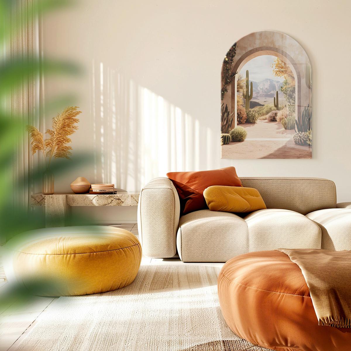 Glasbild Multicolor ca. 70x100cm - Multicolor, Basics, Glas/Papier (70/100cm)