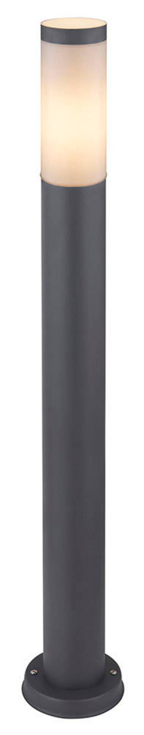 Außenleuchte Boston in Anthrazit max. 60 Watt - Anthrazit/Opal, Basics, Kunststoff/Metall (12,7/80cm) - Globo