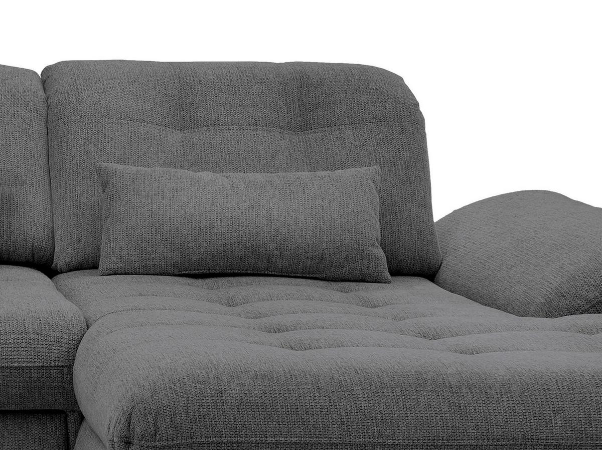 Ecksofa Rigatti mit Bettkasten ca. 314x184 cm Anthrazit - Chromfarben/Anthrazit, MODERN, Textil/Metall (314/184cm) - Livetastic