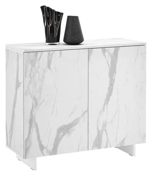 Komoda Dublin, Bela - bela, Design, leseni material (100/85/38cm) - Mömax