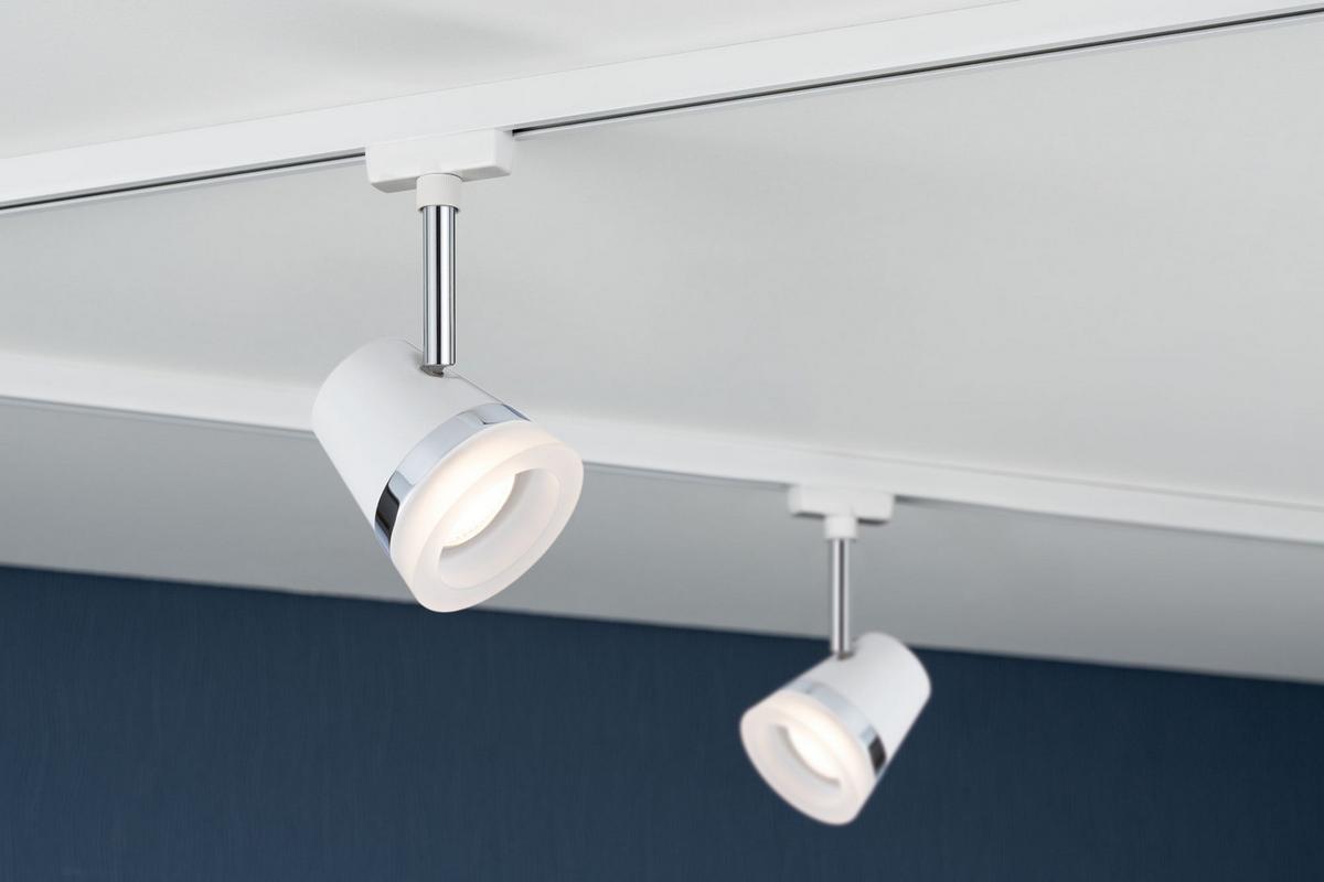 Schienensystem-Strahler Spot Cone max. 10 Watt - Chromfarben/Weiß, Design, Metall (18/9cm) - Paulmann