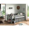 Spielbett Pino Grau mit Stauraum - Grau, MODERN, Holz/Holzwerkstoff (90/200cm) - Vipack