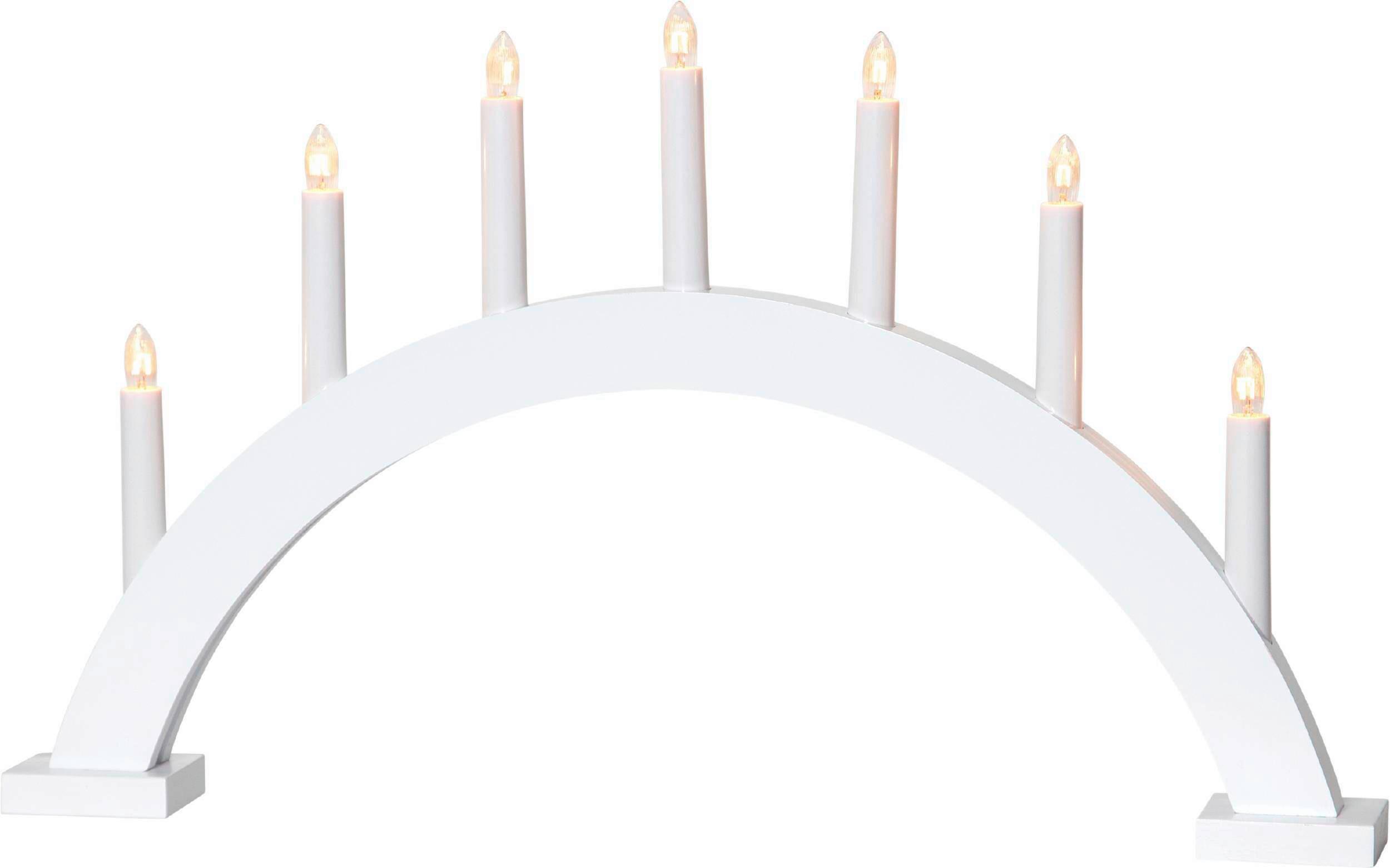 Led-dekoleuchte 230-38 Kerzenständer - Weiss, Basics, Holz/Kunststoff (57/6/34cm) - Eglo