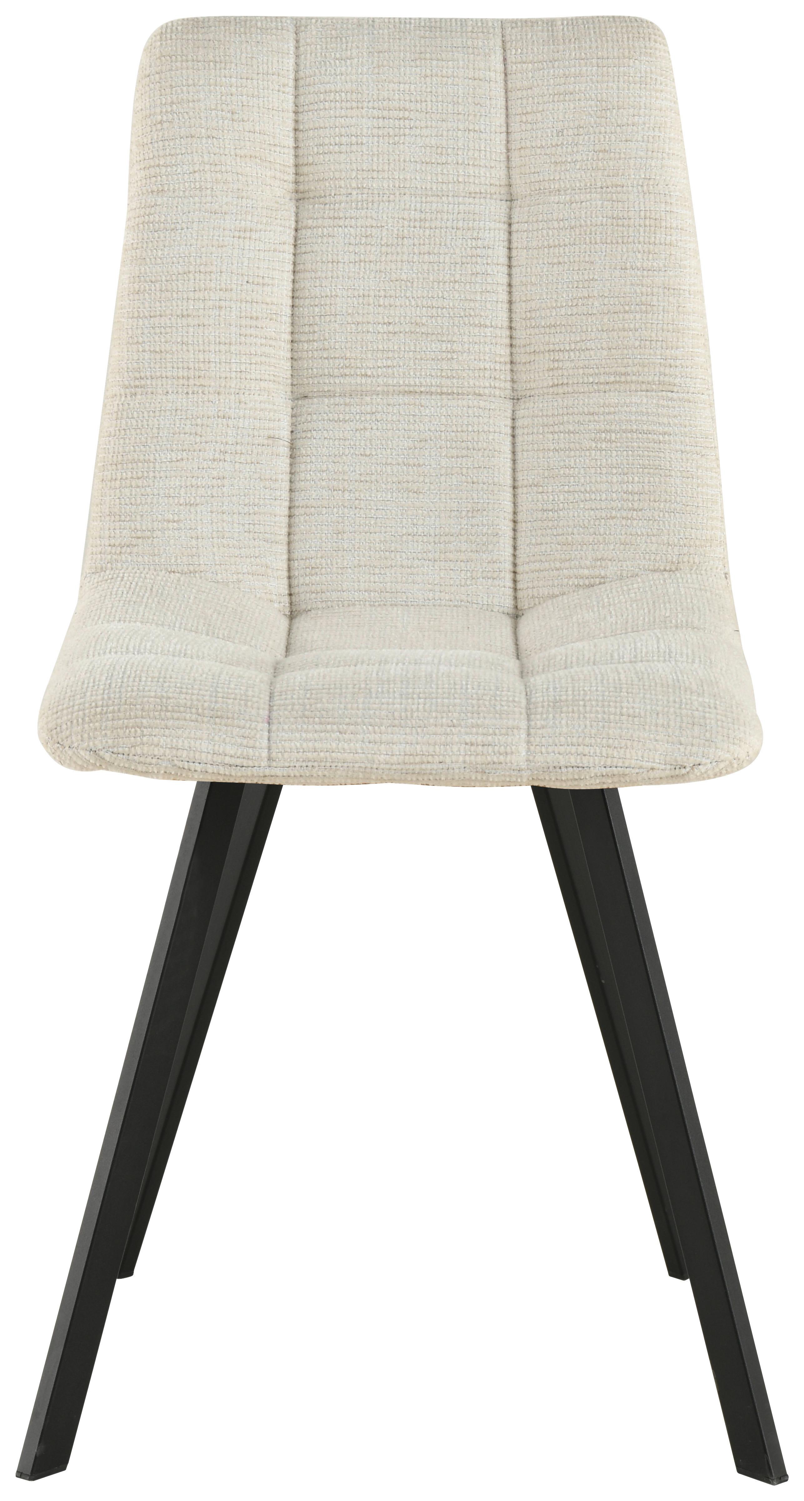 KRZESŁO RUBI 2.0  -EXKLUSIV- - beżowy/czarny, Design, metal/tkanina (45/88/55cm) - Carryhome