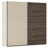 Ormar S Kliznim Vratima Sajo - hrast tamni/boje šampanjca, Trend, drvni materijal/metal (218/210/59cm) - Premium Living