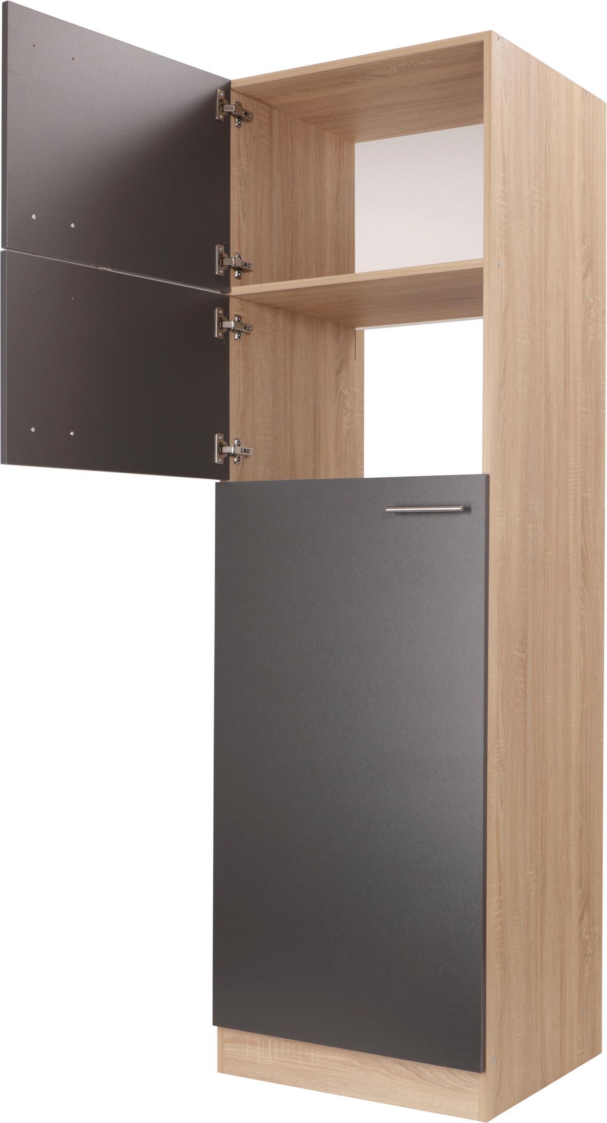 Omara Za Vgradno Napravo Merle, Barva Hrasta, Siva - srebrne barve/siva, Basics, kovina/leseni material (60/200/60cm) - Respekta