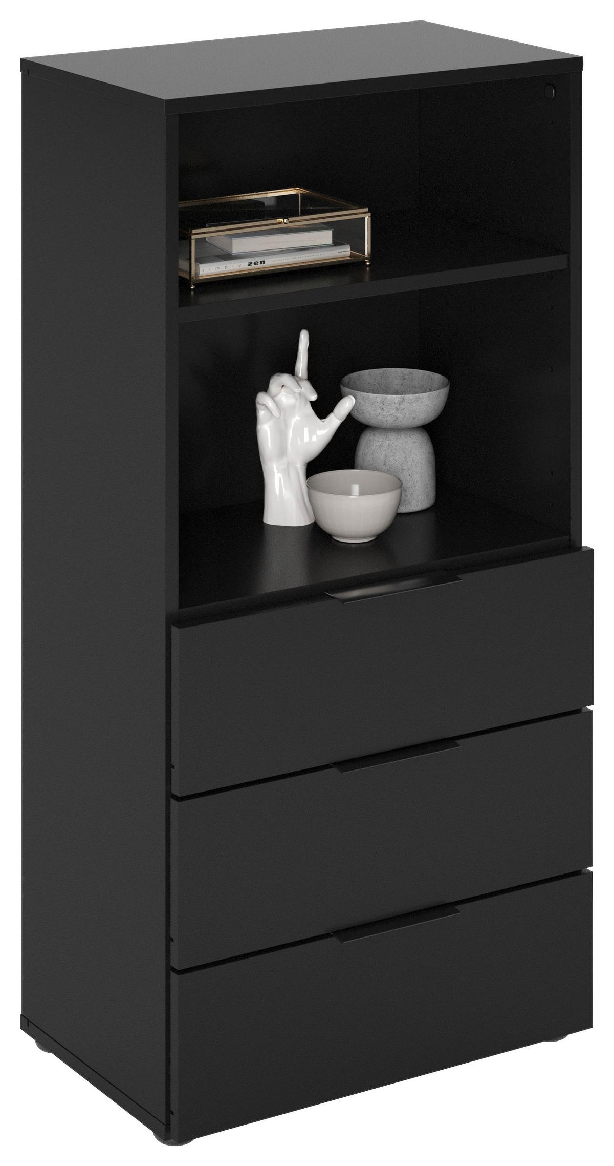 Kommode in Schwarz - Schwarz, MODERN, Holzwerkstoff (50/101/32cm) - Mömax