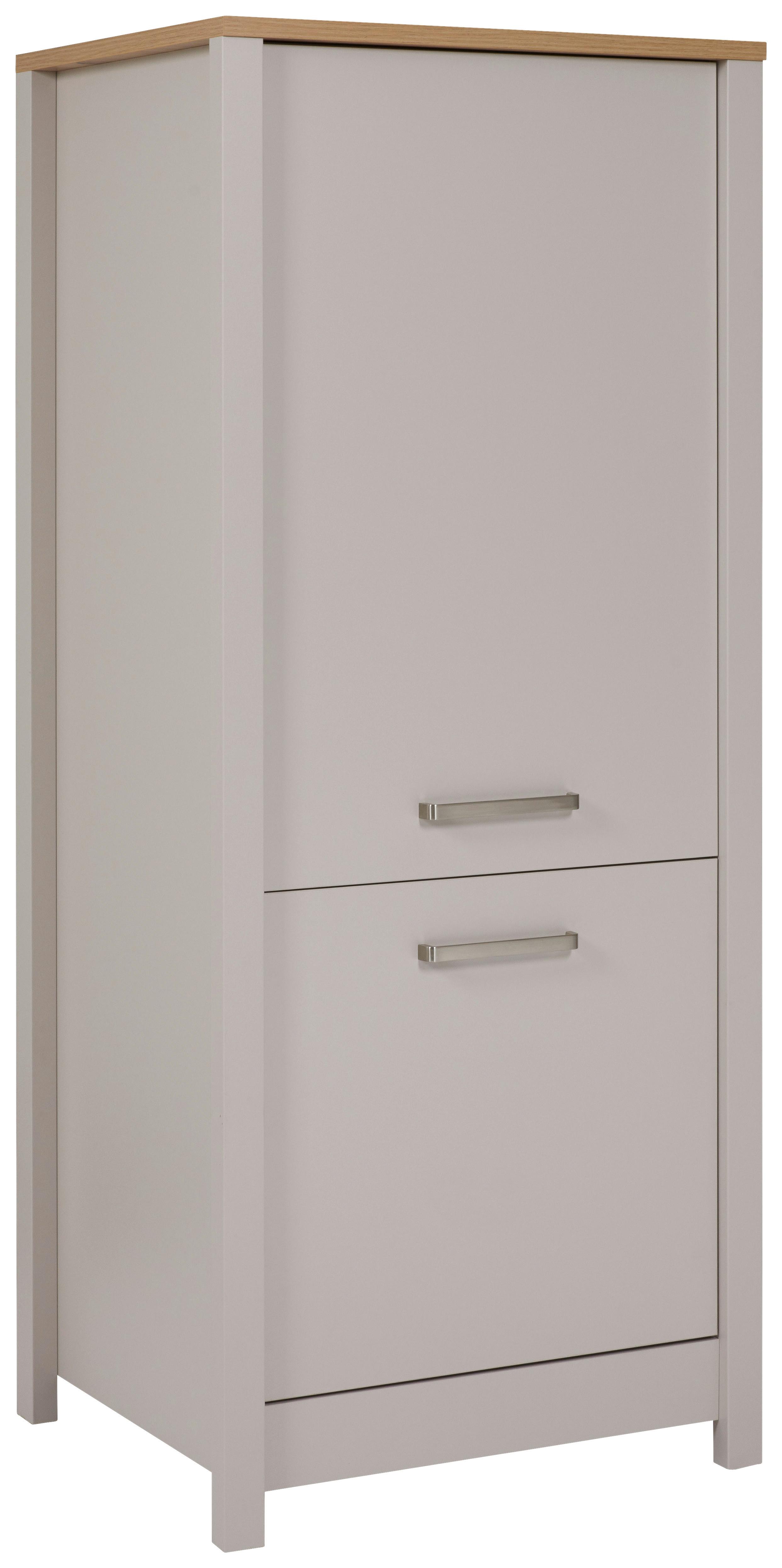 Geräteumbauschrank Sardegna Kaschmir/Eiche - Kaschmir/Silberfarben, ROMANTIK / LANDHAUS, Holzwerkstoff/Metall (70/167/60cm) - home24