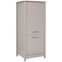 Geräteumbauschrank Sardegna Kaschmir/Eiche - Kaschmir/Silberfarben, ROMANTIK / LANDHAUS, Holzwerkstoff/Metall (70/167/60cm) - home24