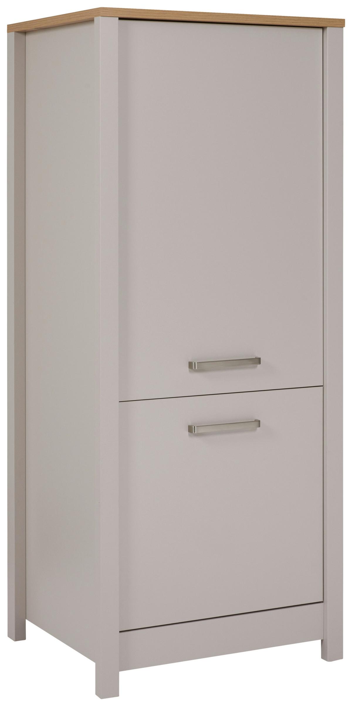 Geräteumbauschrank Sardegna Kaschmir/Eiche - Kaschmir/Silberfarben, ROMANTIK / LANDHAUS, Holzwerkstoff/Metall (70/167/60cm) - home24