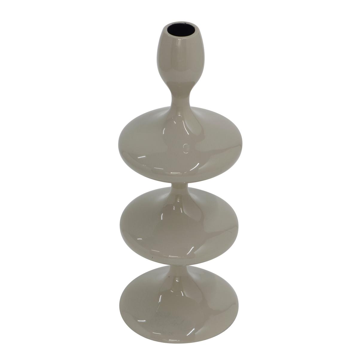 Stabkerzen Laureen Grau - Grau, Basics, Metall (11/28/11cm)