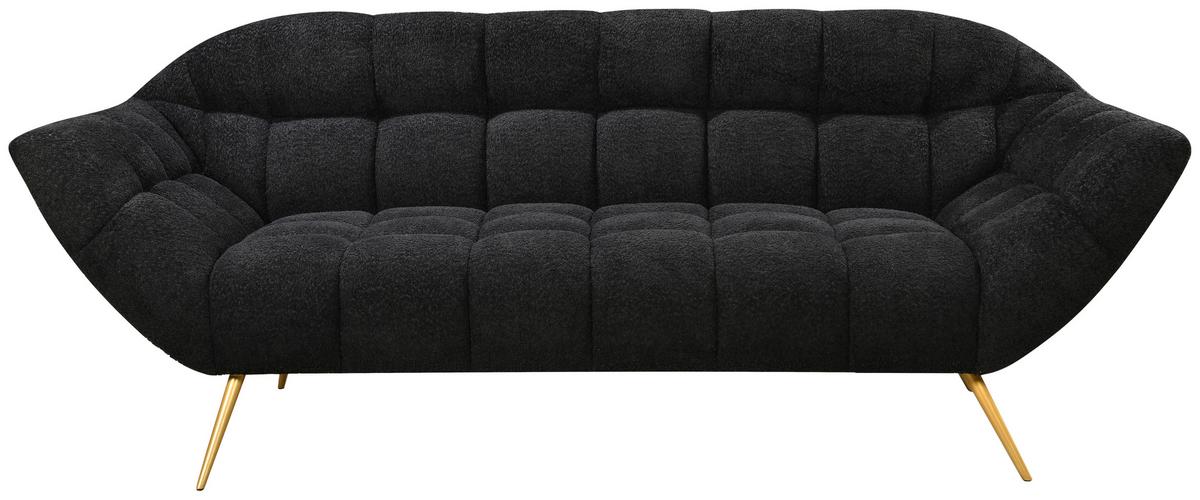 Trosed Janine, Črna - zlate barve/črna, Design, kovina/tekstil (220/85/85cm) - Livetastic
