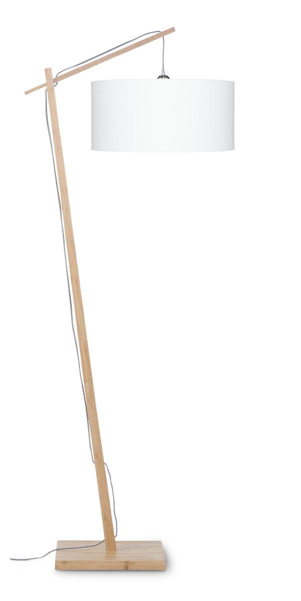 Stoječa Svetilka Andes, Bela, Bambus - bela/naravne barve, Design, tekstil/les (70/176cm) - Good & Mojo