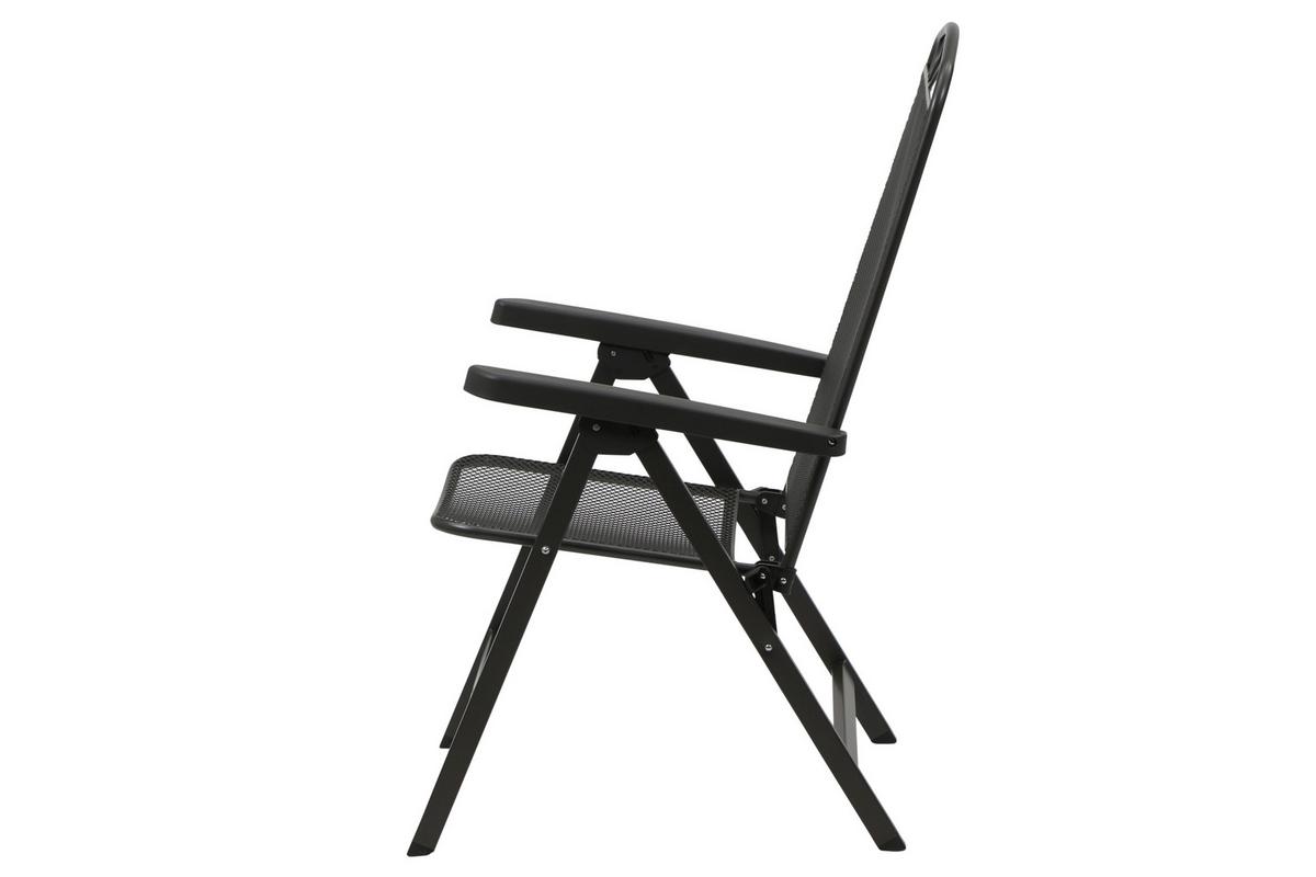 Gartenklappstuhl-Set Elda 4-tlg. Anthrazit - Anthrazit, Basics, Metall (65/103/60cm) - Siena Garden