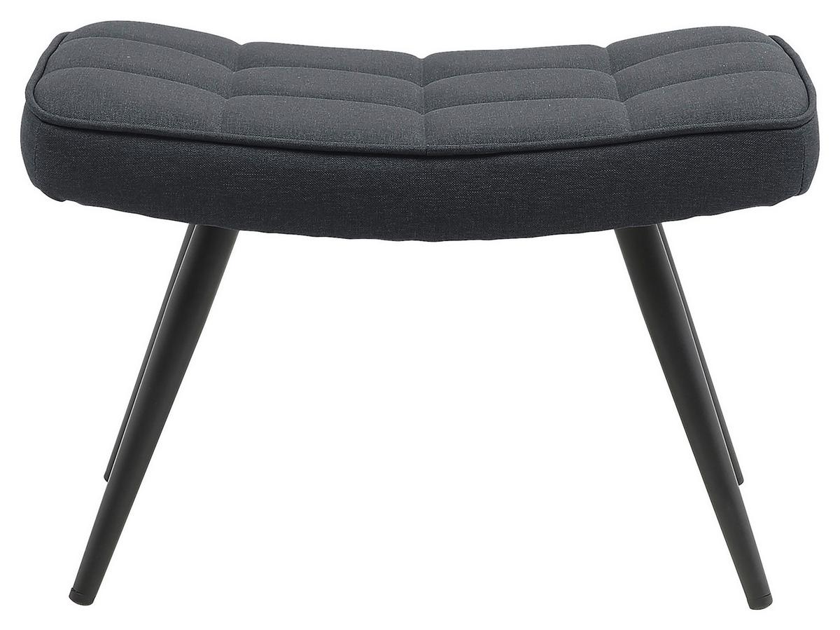 Hocker Uta Dunkelgrau Webstoff - Dunkelgrau/Schwarz, MODERN, Holzwerkstoff/Textil (60/39/41cm) - MID.YOU