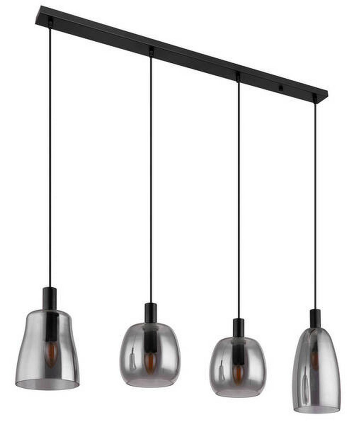 Svjetiljka Viseća 15789-4hb - crna, Design, staklo/metal (107/16/120cm) - Globo