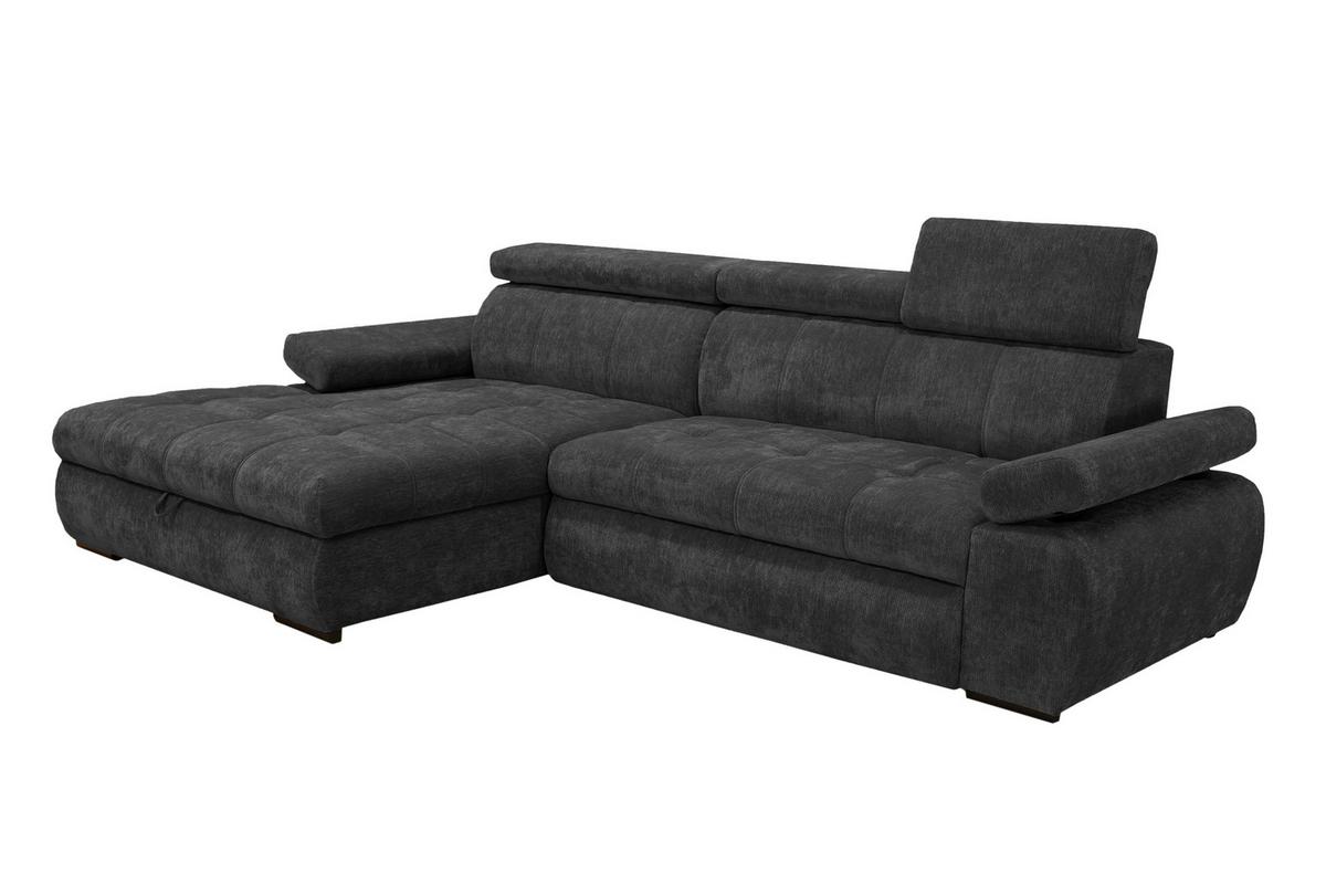 Kutna Garnitura Vegas - crna, Design, drvo/tekstil (173/294cm) - Modern Living
