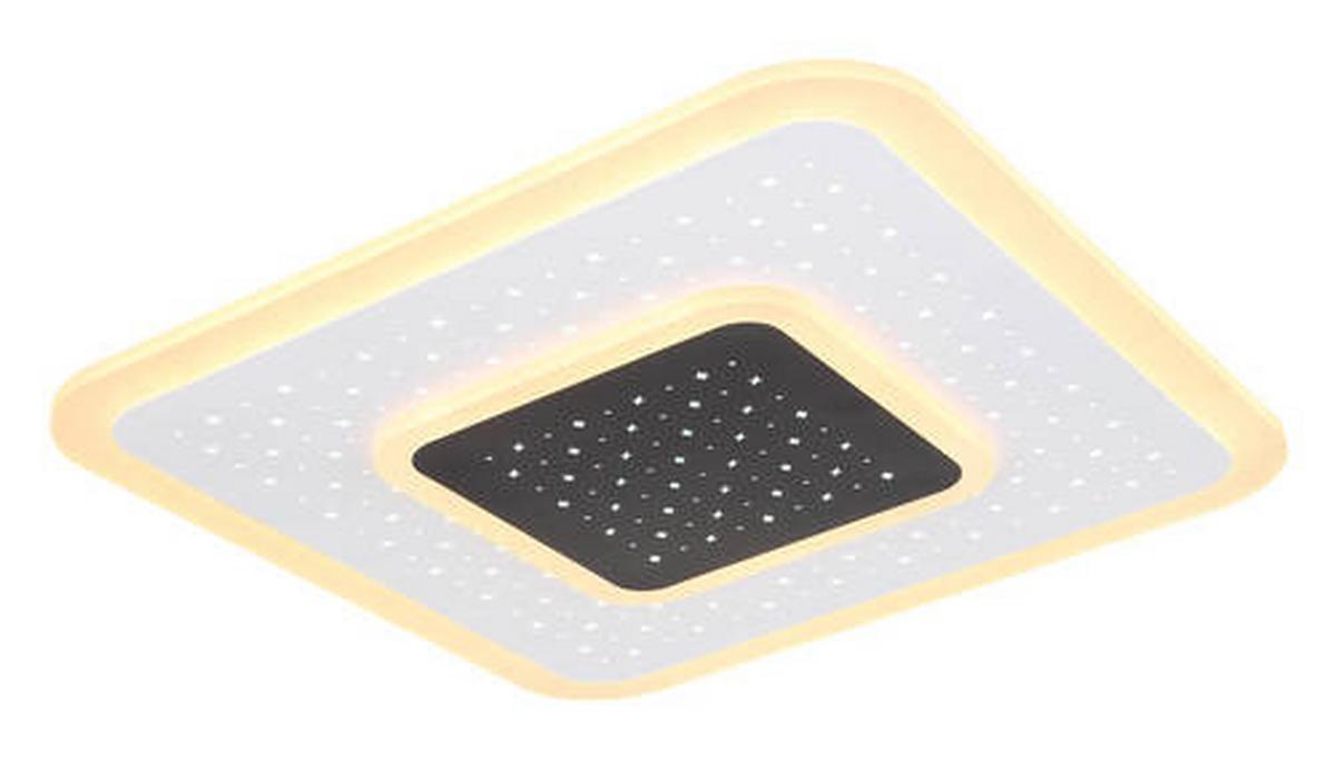 Stropna Led-svetilka Gisell, S Sijalko - črna/bela, Design, kovina/umetna masa (46/46/5,5cm) - Globo