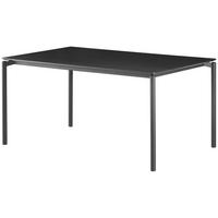 Jedilna Miza Lean, Črna, 160x90 - črna, Konvencionalno, kovina/leseni material (160/90/76cm) - P & B