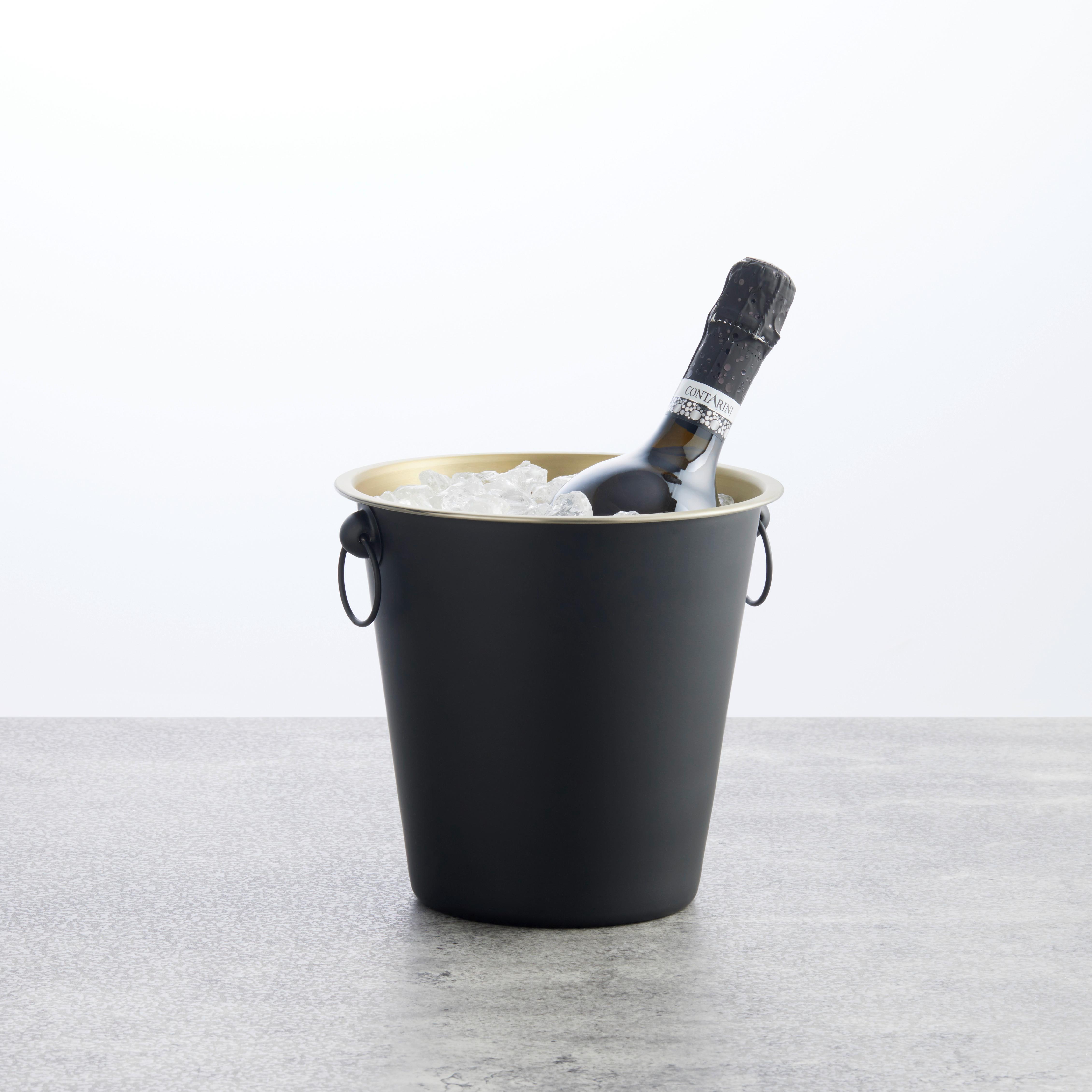 FLASKKYLARE GLAMOUR - svart/guldfärgad, Modern, metall (21,7/20,5cm) - Mömax