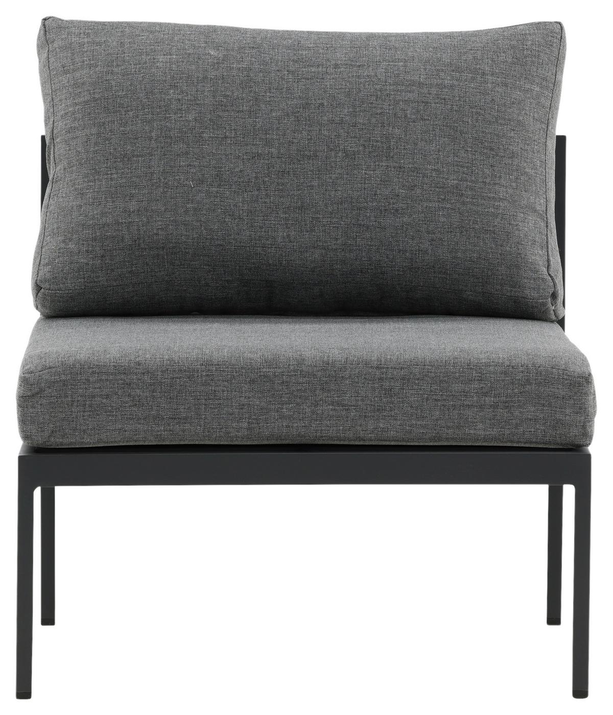 LOUNGESESSEL COPACABANA - Schwarz/Grau, KONVENTIONELL, Metall (70/65/74cm) - Gardenson