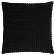 Kissenhülle Mary in Schwarz ca. 45x45cm - Schwarz, MODERN, Textil (45/45cm) - Mömax modern living Kissenhülle Mary in Schwarz ca. 45x45cm - Schwarz, MODERN, Textil (45/45cm) - Mömax modern living