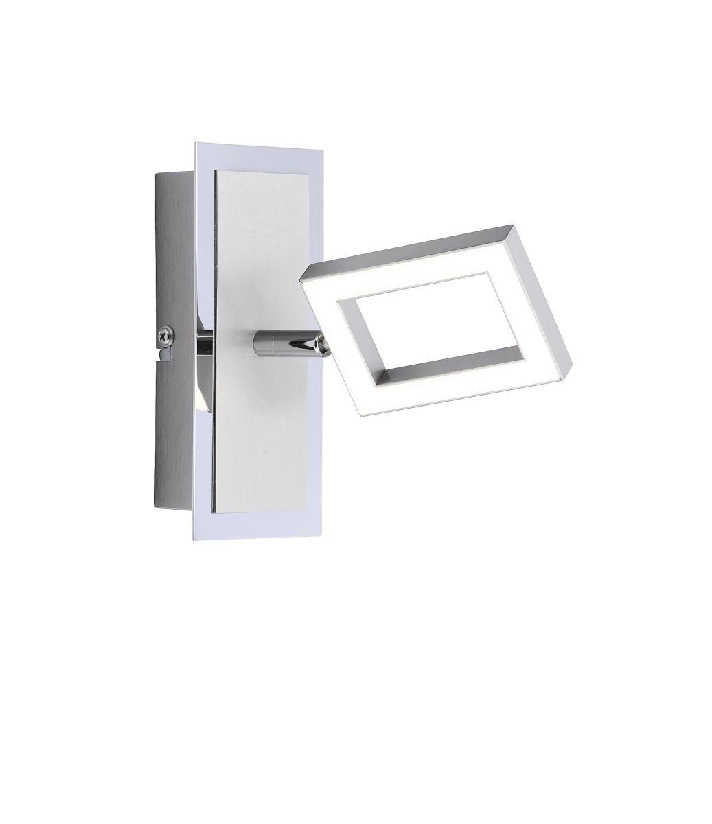LED-Wandleuchte 6957-55 max. 4,10 Watt - Chromfarben/Weiß, Design, Kunststoff/Metall (14,5/7/15,4cm) - Paul Neuhaus