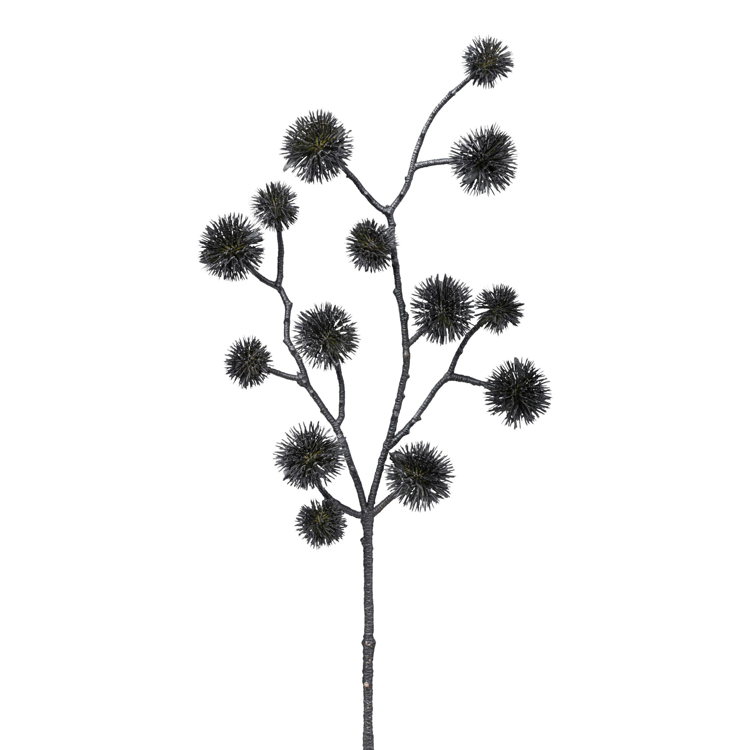 Kugeldistelzweig in Schwarz - Schwarz, Lifestyle, Kunststoff (52cm) - Modern Living