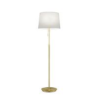 Stehleuchte Lyon Weiß max. 60 Watt - Messingfarben/Weiß, Design, Textil/Metall (46,3/180cm) - Trio Leuchten