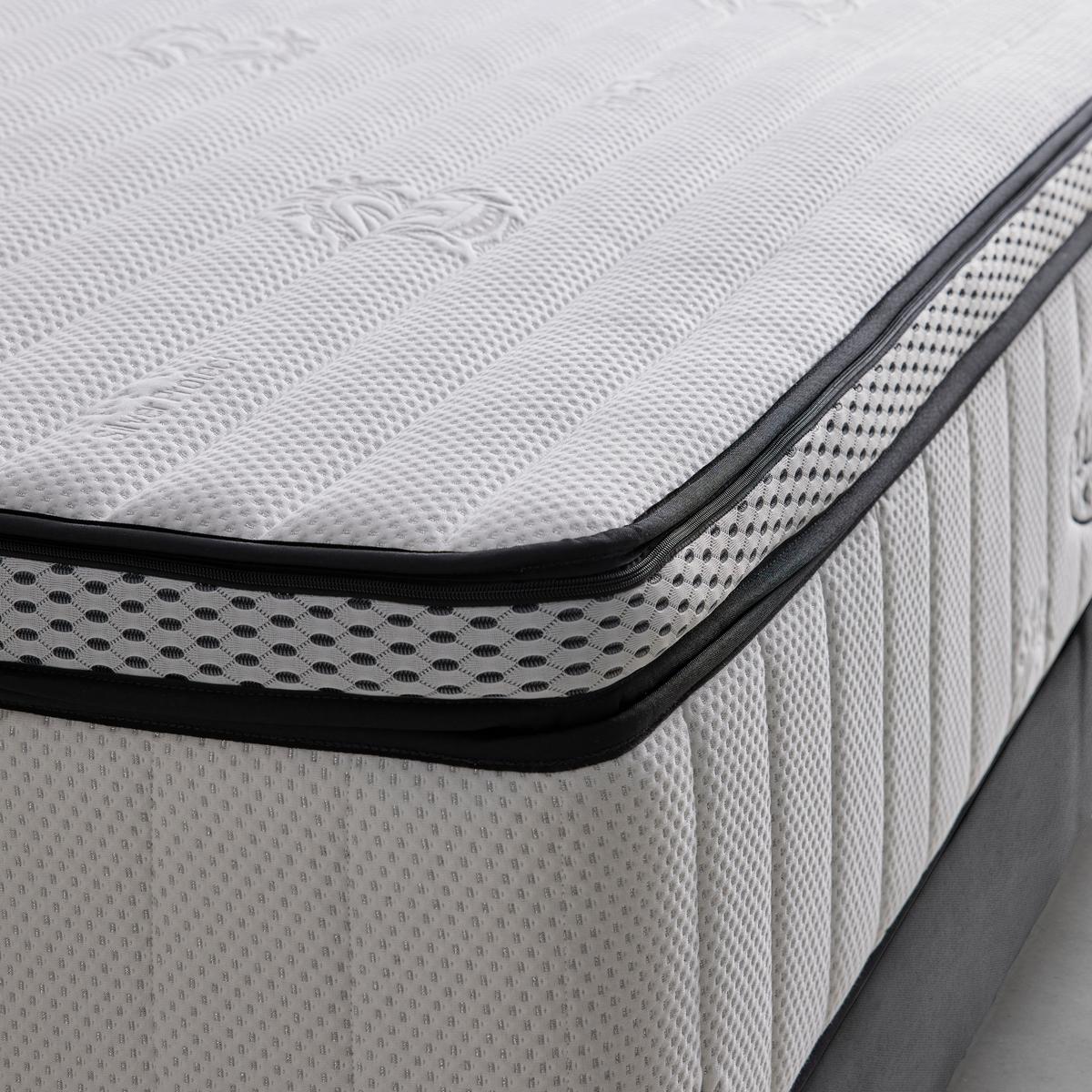 Boxspringbett Queen in Anthrazit ca. 160x200cm - Chromfarben/Anthrazit, KONVENTIONELL, Textil (160/200cm) - Premium Living