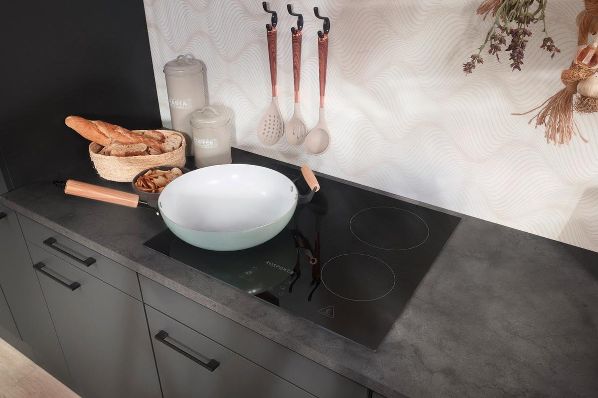 Küchenblock Oliver m. Geräten Grau - Grau, Trend, Holzwerkstoff/Metall (280l) - Respekta