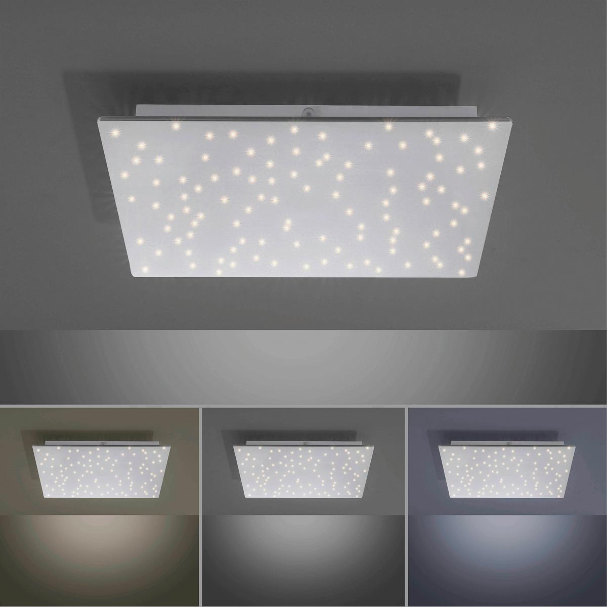 Deckenleuchte Sparkle max. 18 Watt - Silberfarben, Design, Metall (45/45/5cm)