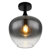 Deckenleuchte Maxy in Schwarz max. 40 Watt - Schwarz, Glas/Metall (24/31,5cm) - Globo