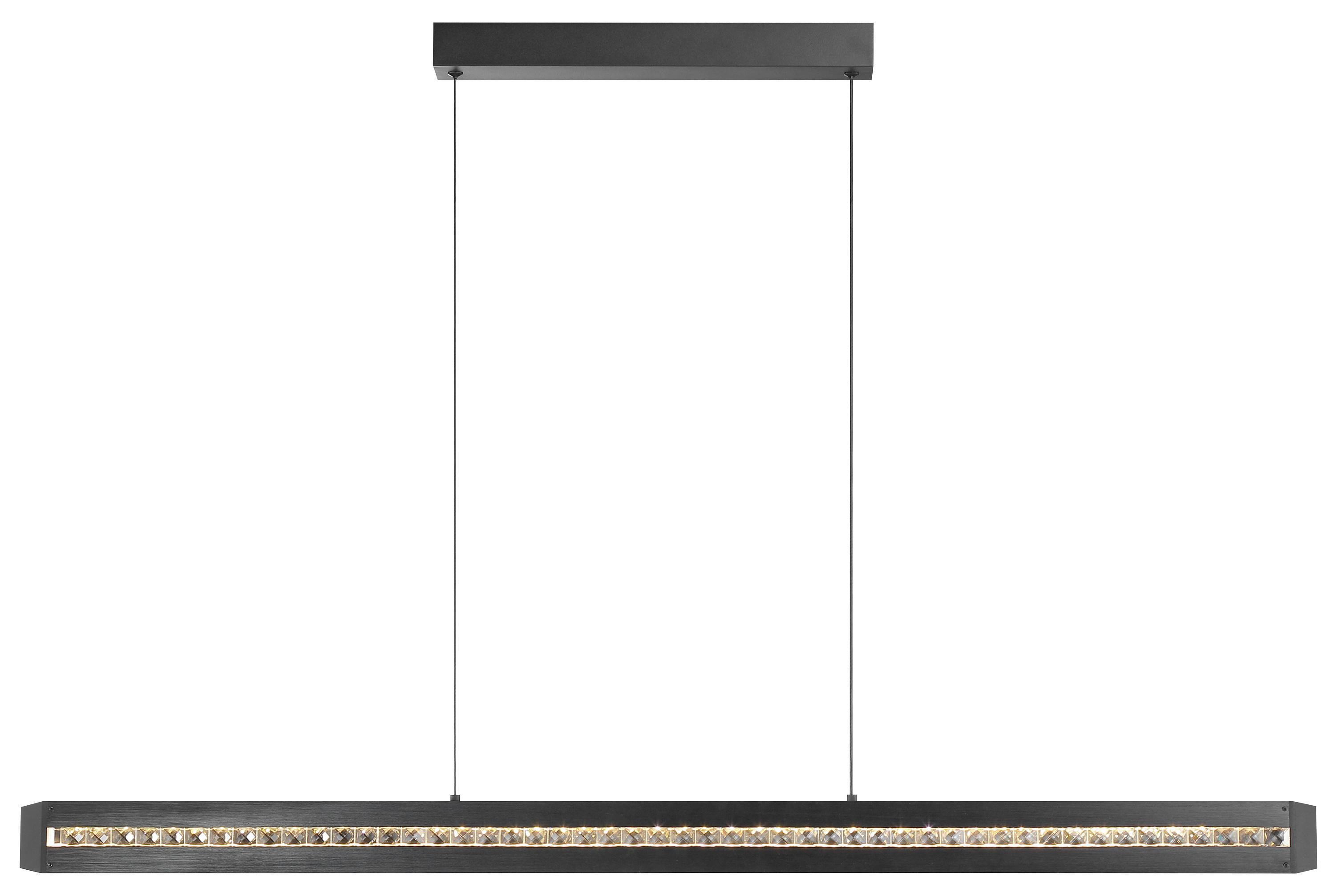 LAMPA WISZĄCA LED G51450/06 BANDA - czarny, Design, metal/szkło (115/6,5/150cm) - Brilliant