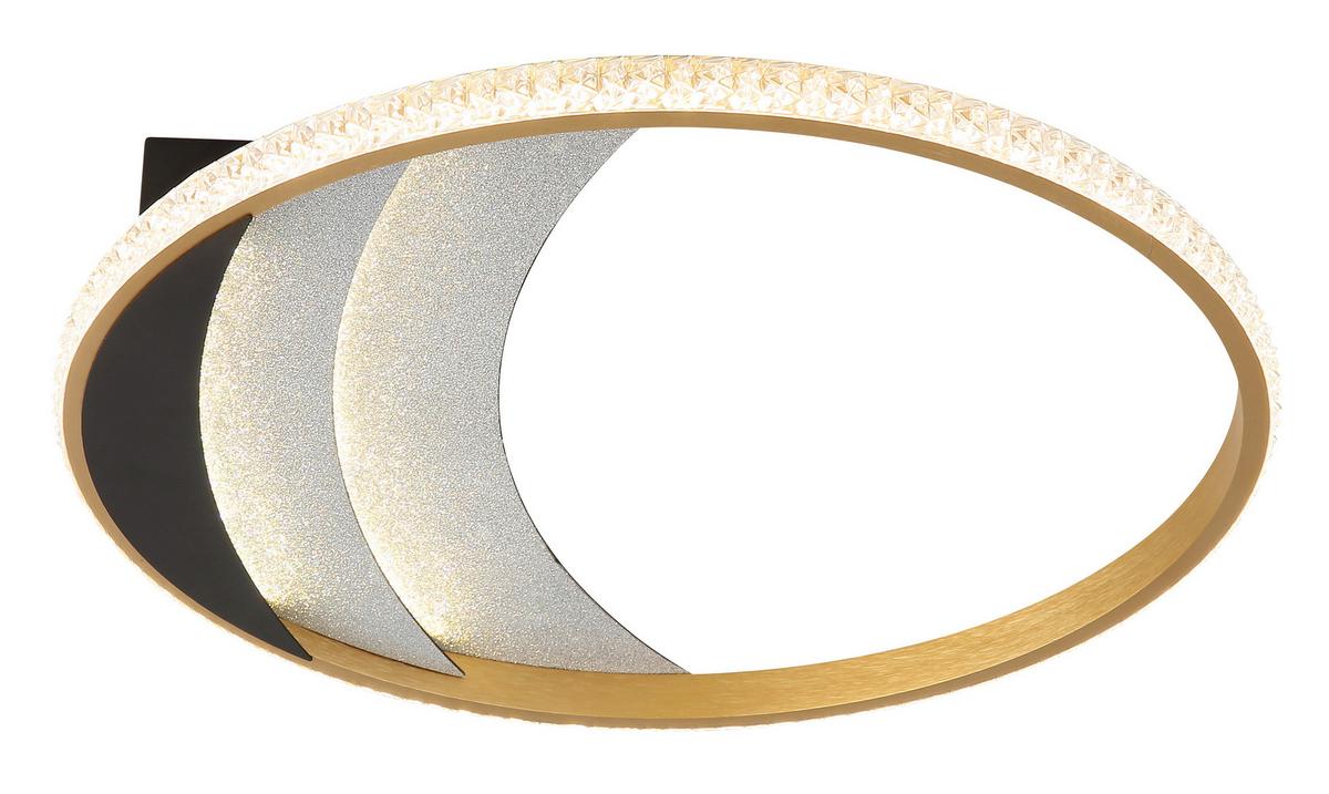 Led Stropna Svjetiljka Constance - prozirno/boje kroma, Design, metal/plastika (41/6cm) - Globo